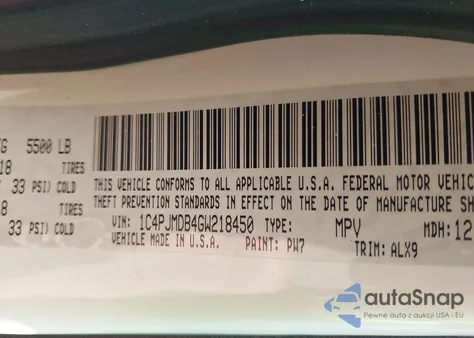 2016 Jeep Cherokee Limited из США, поврежденный, VIN 1C4PJMDB4GW218450